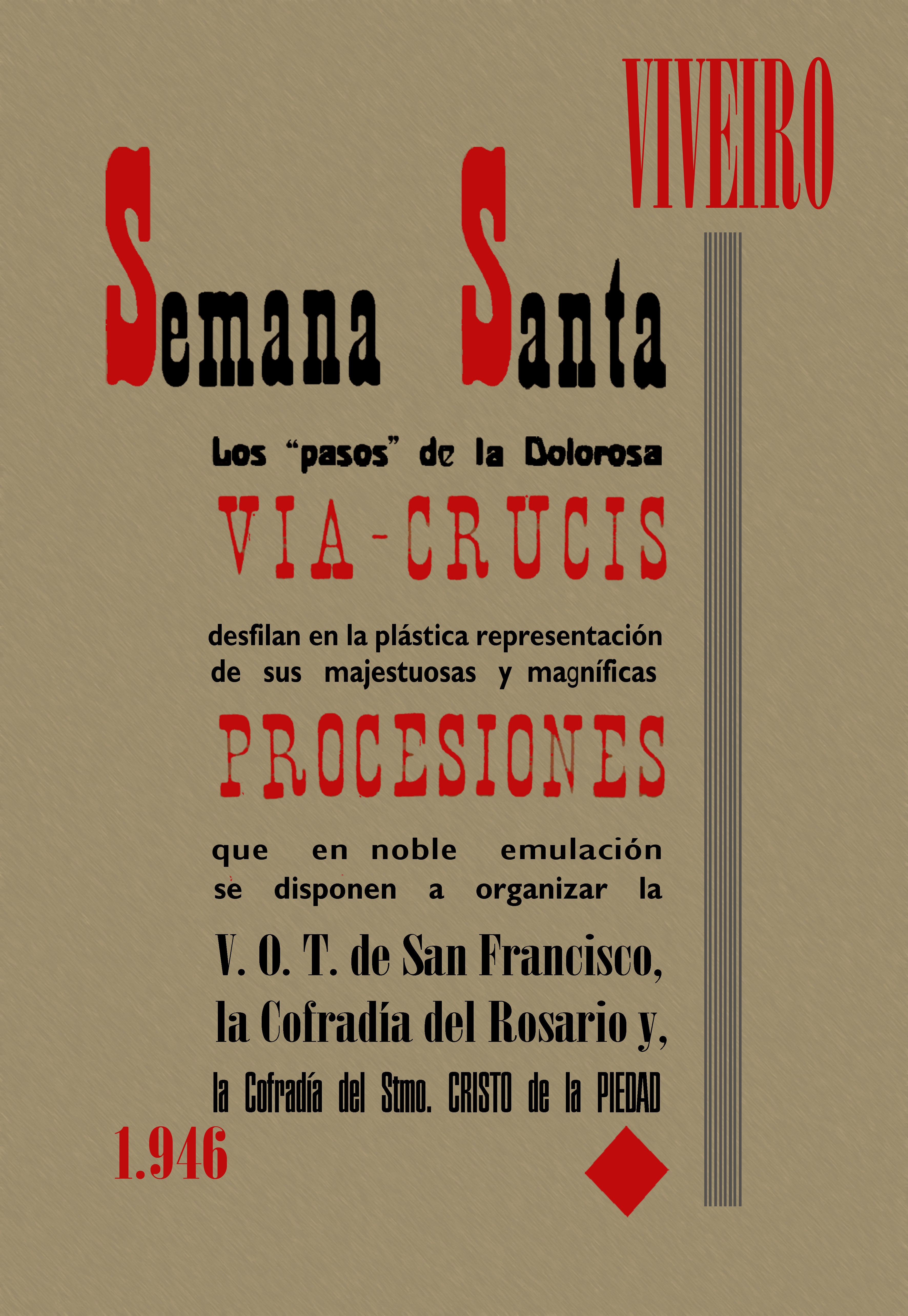 Semana Santa en Viveiro 1946 Viveiro / 
Vivero
